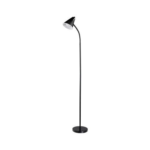 Globe Electric 12708 LED Floor Lamp, Black, 59In.