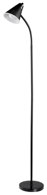 Globe Electric 12708 LED Floor Lamp, Black, 59-In.