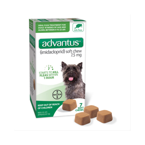 ELANCO US INC 85274341 Advantus Soft Chew Flea Treatment for Dogs 4-22-Lbs. 7 Doses
