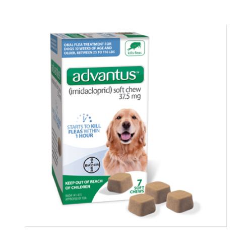 ELANCO US INC 85274414 Advantus Soft Chew Flea Treatment for Dogs 23-110-Lbs. 7 Doses