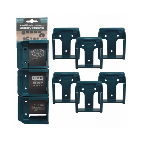 StealthMounts BM-MK40-BLU-6 Makita 40V XGT Battery Mounts  pack of 6