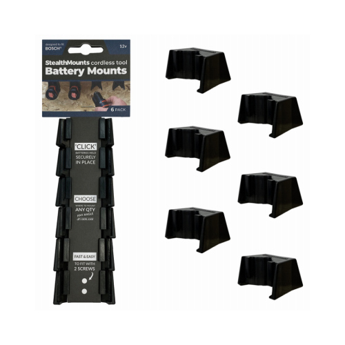 StealthMounts BM-BO108-BLK-6 Bosch Battery Mounts  pack of 6