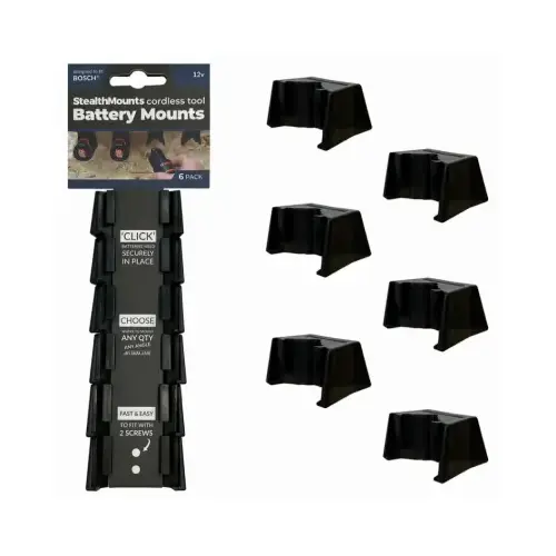 StealthMounts BM-BO108-BLK-6 Bosch Battery Mounts - pack of 6