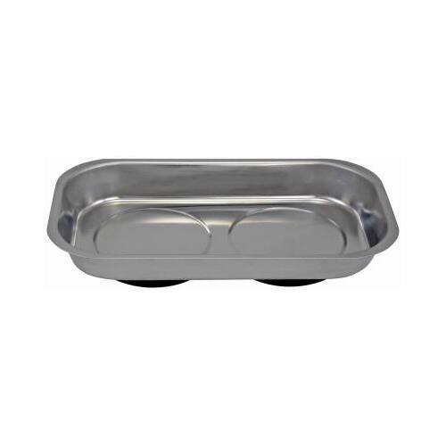 Stainless-Steel Magnetic Parts Tray, 5-1/2 x 9-1/2-Inch