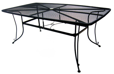 WOODARD, LLC 1172-BXU Uptown Mesh Dining Table, 42 x 72-In.