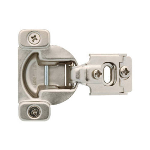 Nickel Plated Partial Overlay Hinges - pair