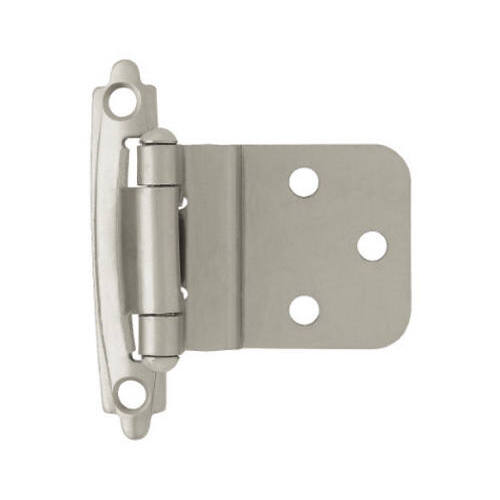 Self-Closing Inset Cabinet Hinges, Satin Nickel Pair