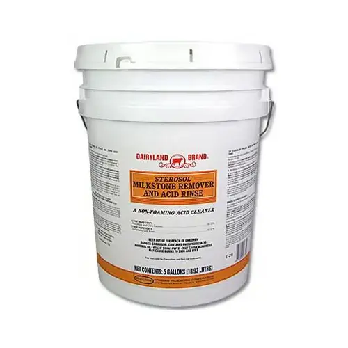 Sterosol Milkstone Remover & Acid Rinse For Dairy Applications, 5-Gals.