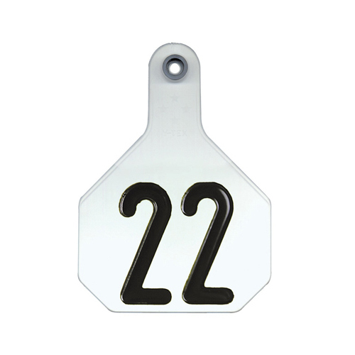 ANIMAL HEALTH INTERNATIONAL 11238542 All American Livestock Tag, Numbered, Large, White  pack of 25