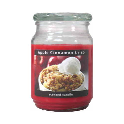 Jar Candle, Apple Cinnamon Crisp Fragrance, Crimson Candle, 70 to 110 hr Burning