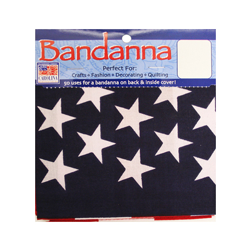CAROLINA CREATIVE PRODUCTS B22AME-050114 American Flag Bandanna, Polyester & Cotton, 22 x 22-In.