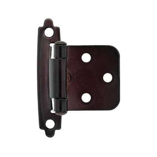 Self-Closing Overlay Cabinet Hinges, Oil-Rubbed Bronze Pair