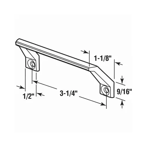 Sash Lift, Diecast, Powder Coated White, 1-1/8 In. Projection