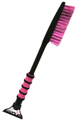 MALLORY S24-527PKUS Snow Brush, 22 in OAL, Pink