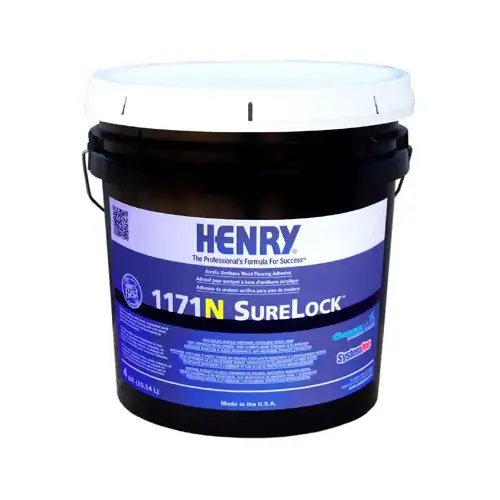 SureLock Flooring Adhesive, Paste, Mild Solvent, Yellowish Beige, 4 gal Pail