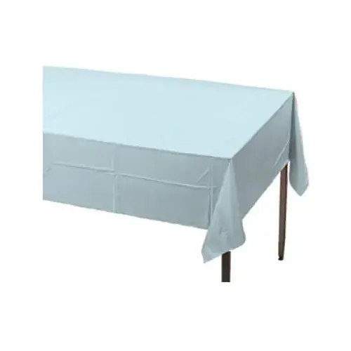 CREATIVE CONVERTING 013025 Table Cover, Pastel Blue Plastic, 54 x 108-In.