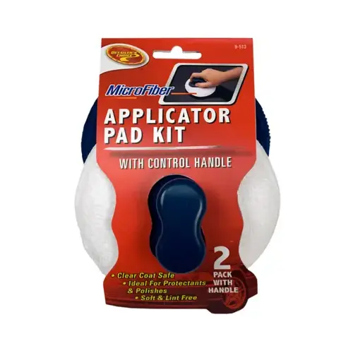 Applicator Pad For Car Protectants & Polish, Micofiber Pair