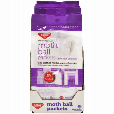 WILLERT HOME PRODUCTS E106.6T Moth-Tek Moth Ball Packet, Lavender Scent, 6-oz. Bag