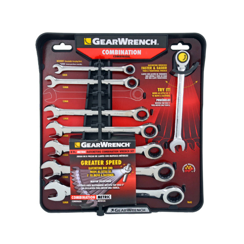 Ratcheting Wrench Set, Metric 8-Pc.