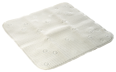 KITTRICH CORP. SMAT-C3D03-04 Shower Mat, White Rubber, 21 x 21-In.