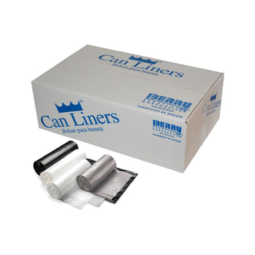 Can Liners, Gray, 40 x 46-In., 45-Gal., 100-Ct.