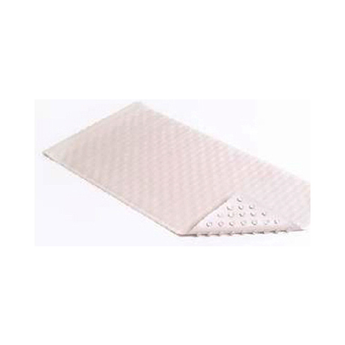 KITTRICH CORP. BMAT-C4V04-04 Bath Mat, Wave, White Rubber, 18 x 36-In.