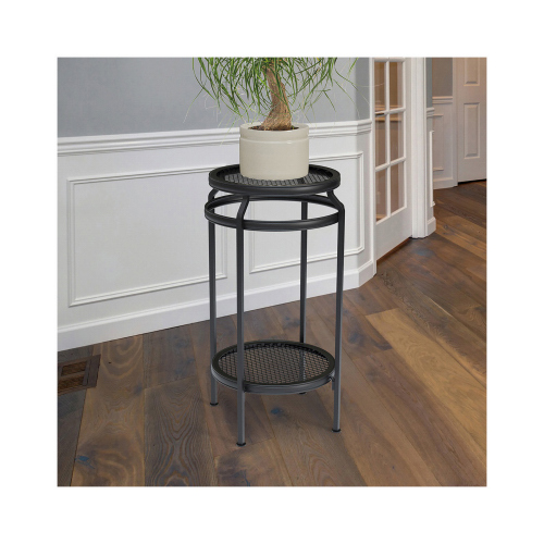 New Age Double Plant Stand, Black, 20-In.