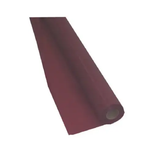 CREATIVE CONVERTING 763122 Plastic Table Cover Roll, Burgundy, 40 In. x 100 Ft.