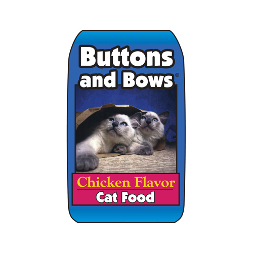 Buttons and Bows 10019 Cat Food, Dry Chicken Flavor, 40 lb Bag