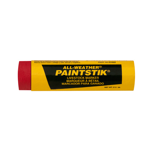 Paintstick Livestock Marker, All Weather, Red - pack of 12