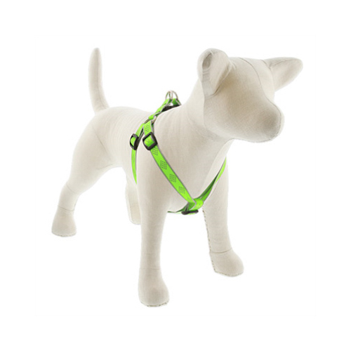 LUPINE INC 48144 Step-In Small Dog Harness, Reflective Green Diamond Pattern, 3/4 x 15 - 21-In.