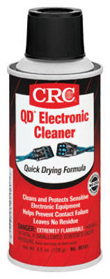 CRC 05101 QD Electronic Cleaner, 4.5 oz, Liquid, Alcohol Colorless