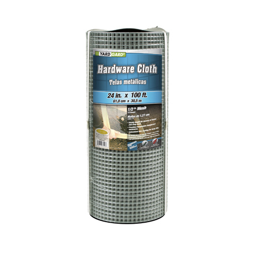 Galvanized Metal Hardware Cloth Fence, 1/2-In. Mesh, 19-Ga., 24-In. x 100-Ft.