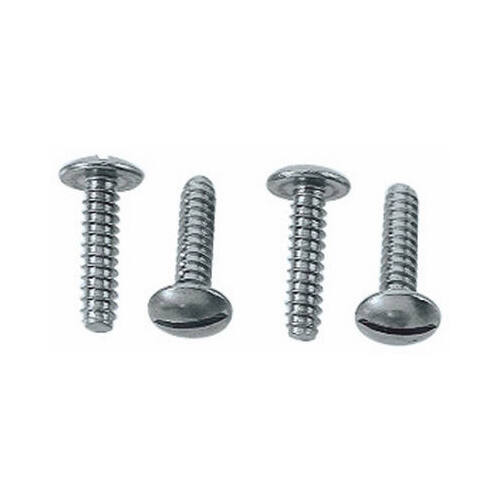 License Plate Fastener, Self-Threading, Stainless Steel  pack of 4