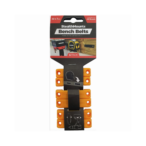 StealthMounts BB-YLW-6 Yellow Bench Belt Tool Holster Clips  pack of 6