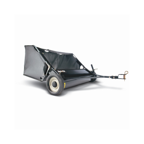 Lawn Sweeper, 13.2 cu-ft Hopper, 5.1:1 Brush to Wheel Ratio, 4-Brush, Clear
