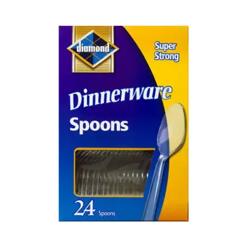 HEARTHMARK 41426 33094 24-Count Clear Plastic Heavyweight Spoons