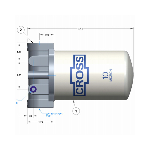 CROSS MFG CO INC 158019 Hydraulic Fluid Filter