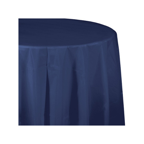 CREATIVE CONVERTING 010140LX Plastic Table Cover, Navy, 54 x 108 In.