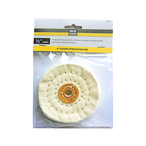 Cushion Sewn Buffing Pad, 4-In.