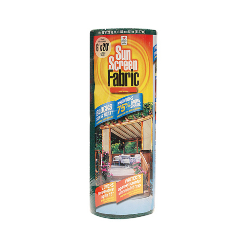 Sun Screen Fabric, Heavy Black, 6-Ft. x 20-Ft.