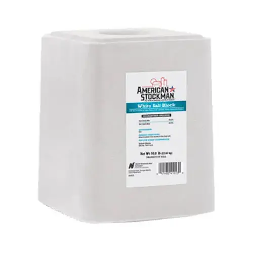 COMPASS MINERALS 2274881 Plain White Salt Block Ag Salt, 50-Lbs.