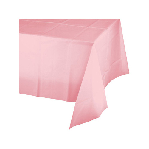 Plastic Table Cover, Pink, 54 x 108 In.