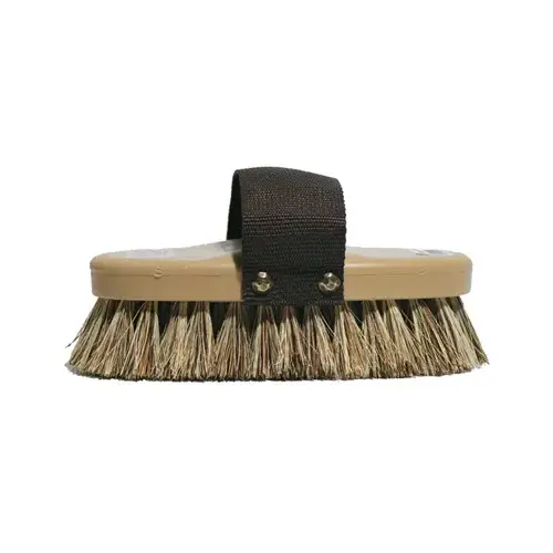 Horse Grooming Brush, Brown Union Fiber, 7-5/8 x 3-5/8-In.