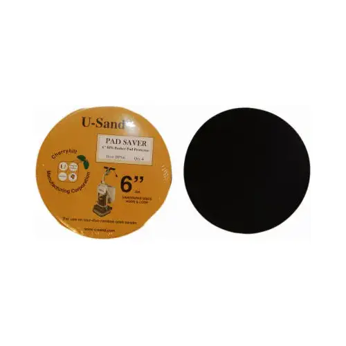 CHERRYHILL MFG CORP BPS6 Random Orbit Floor Sander Backer Pad Saver, 6 In - pack of 4