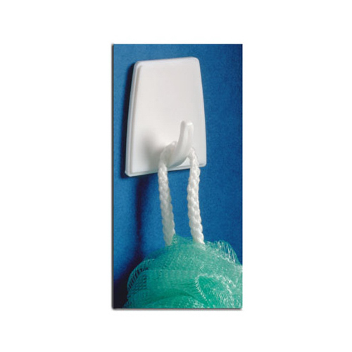 Peel-N-Stick Closet Hook, White, Large