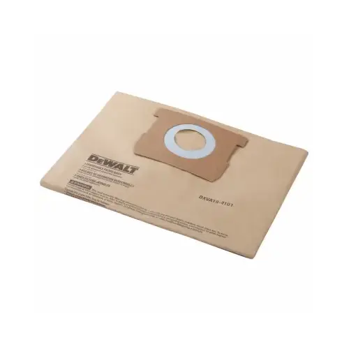 DEWALT DXVA19-4101 Dust Bags for 6-10 Gallon Wet/Dry Vacs pack of 3