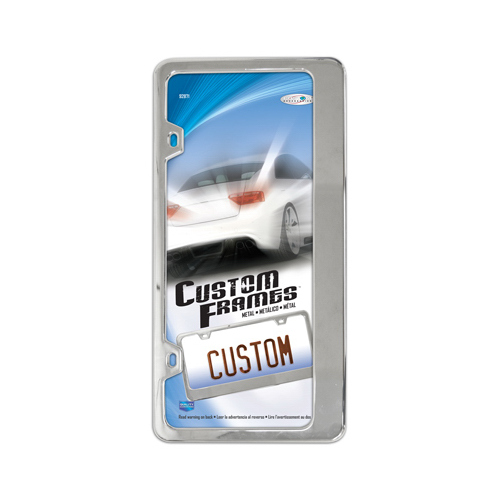 License Plate Frame With Wide Base, Chrome - pack of 4