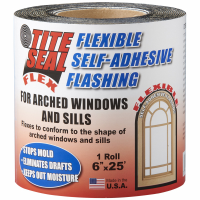 Cofair TSF625 Tite Seal Window & Door Flashing, Flexible, Self-Adhesive, Waterproof, 6-In. x 25-Ft.