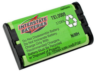 INTERSTATE ALL BATTERY CENTER TEL0006 Cordless Telephone Battery, 3.6-Volt, 700Mah Nimh